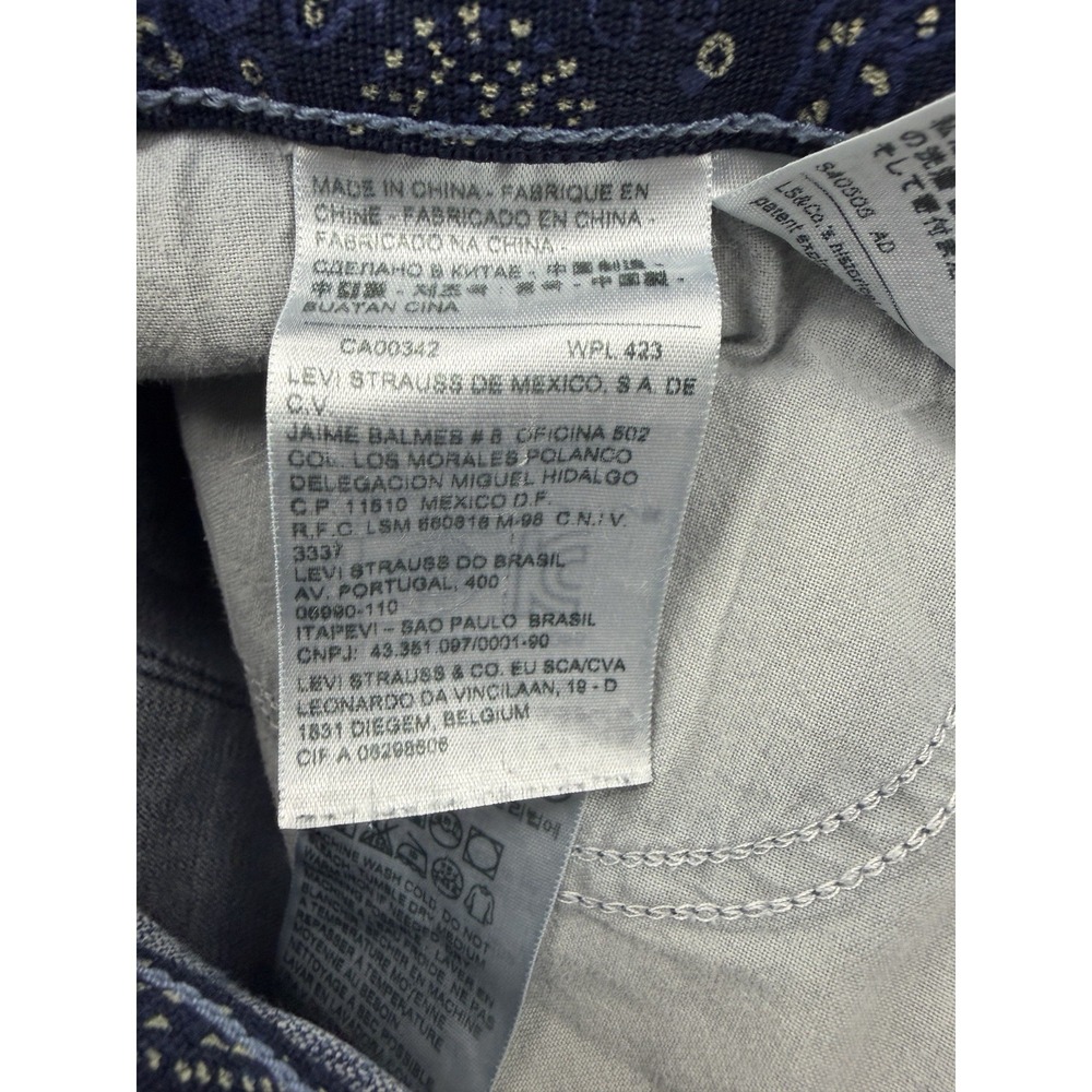 Levis 525 Perfect Waist Straight 31 X 32 Women's Jeans 12M Blue Cotton Stretch - Picture 14 of 14